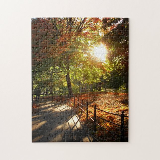 New York City Puzzle -  Central Park Autumn Path (Vertical)