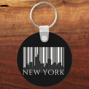 New York City Retro Skyline Graphic – Urban Street Key Ring