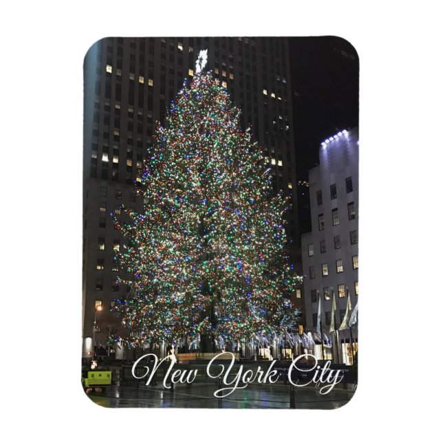 New York City Rockefeller Centre Christmas Tree NY Magnet (Vertical)