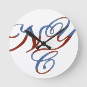 NEW YORK CITY ROUND CLOCK