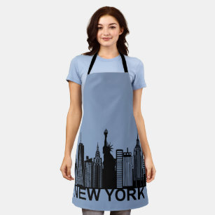 New York city silhouette Apron