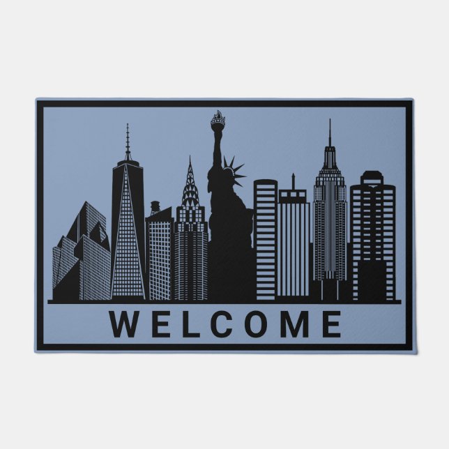 New York city silhouette Doormat (Front)