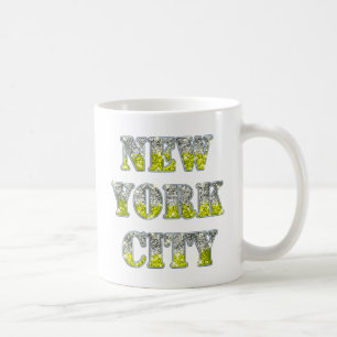 New York City Silver Gold Glitters Coffee Mug