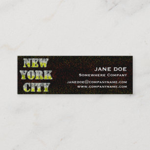 New York City Silver Gold Glitters Mini Business Card