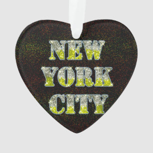 New York City Silver Gold Glitters Ornament
