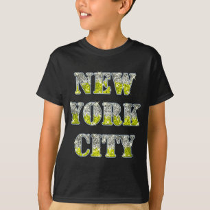 New York City Silver Gold Glitters T-Shirt