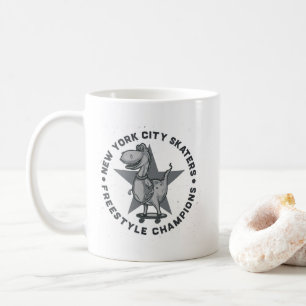 New York City Skaters Retro Vintage Graphic Tee Coffee Mug