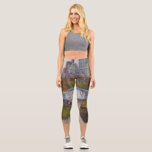 New York City Skyline and Central Park Capri Leggings