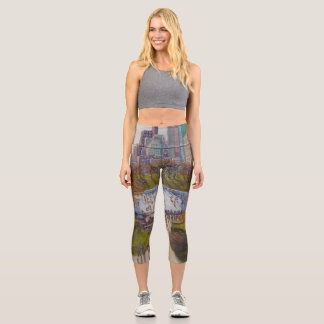 New York City Skyline and Central Park Capri Leggings