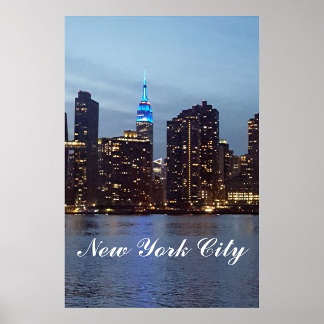 NEW YORK CITY SKYLINE AT DUSK POSTER (Front)