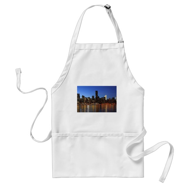 New York City Skyline at Night Standard Apron (Front)