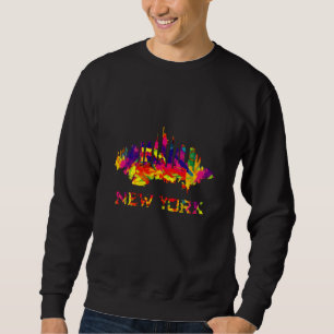 New York City skyline bright colourful Sweatshirt