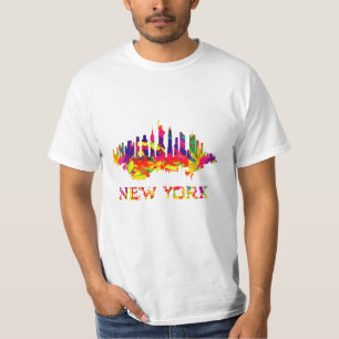 New York City skyline bright colourful T-Shirt