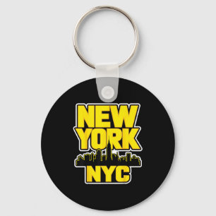 New york city skyline bronx queens manhattan state key ring