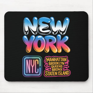 New york city skyline bronx queens manhattan state mouse pad