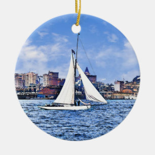 New York City Skyline Ceramic Ornament