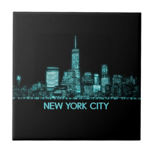 New York City Skyline Ceramic Tile