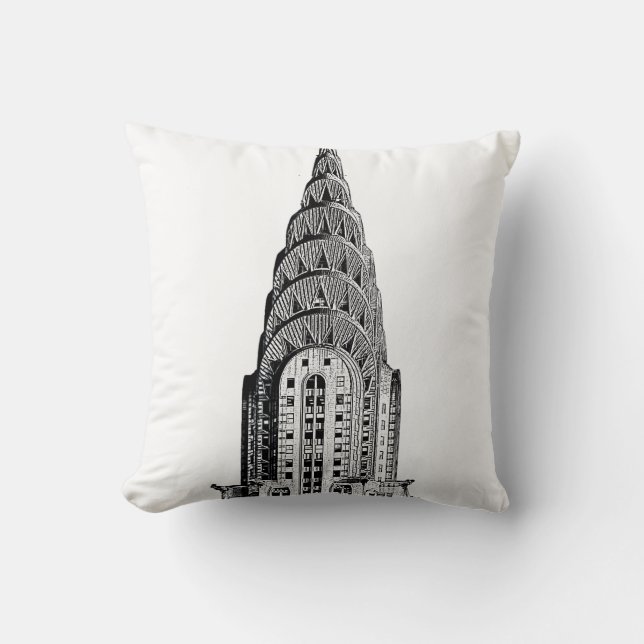 New York City Skyline: Chrysler Building Dome Cushion (Front)