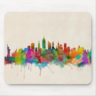 New York City Skyline Cityscape Mouse Pad