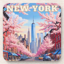 New York City Skyline Cork Coaster – Urban Travel 