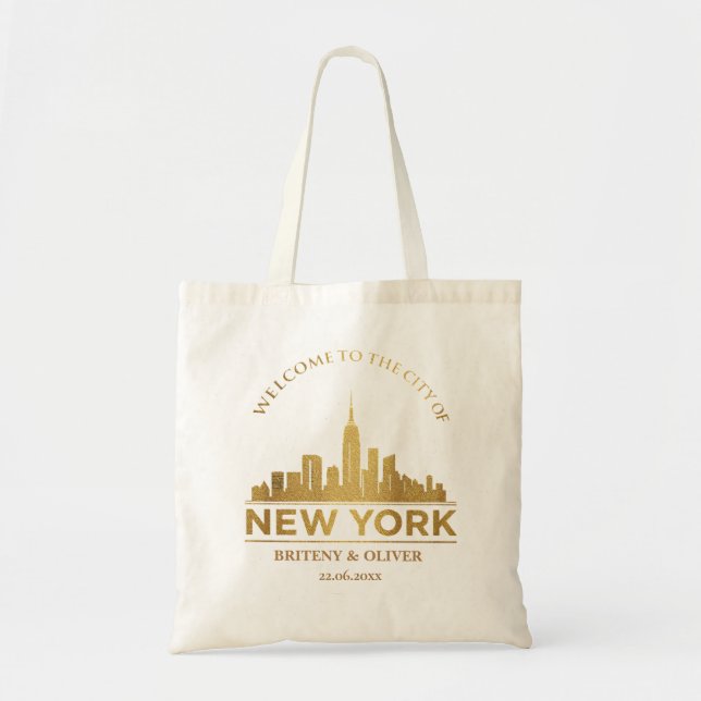 New York city Skyline destination Weeding   Tote Bag (Front)
