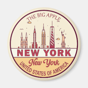 New York City Skyline Emblem Magnet