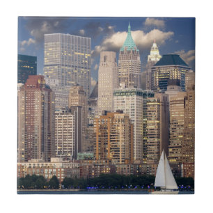 New York City Skyline from Hudson River Ceramic Tile