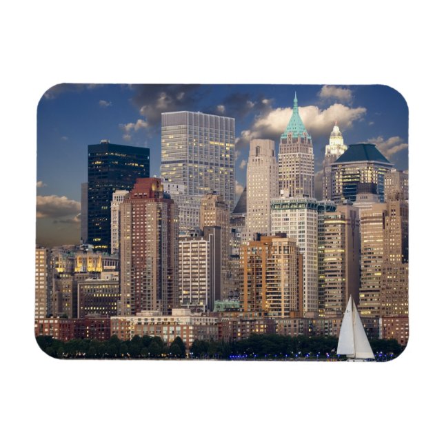New York City Skyline from Hudson River Magnet (Horizontal)