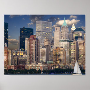 New York City Skyline from Hudson River Poster