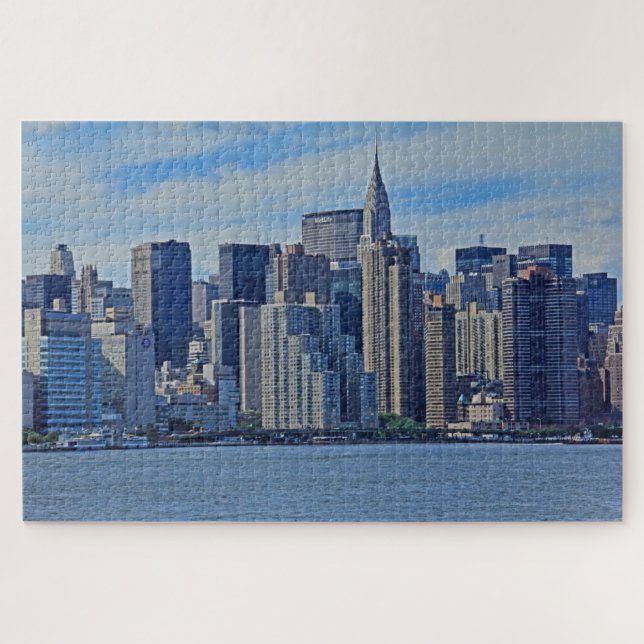 New York City Skyline From the East River A1 Jigsaw Puzzle (Horizontal)