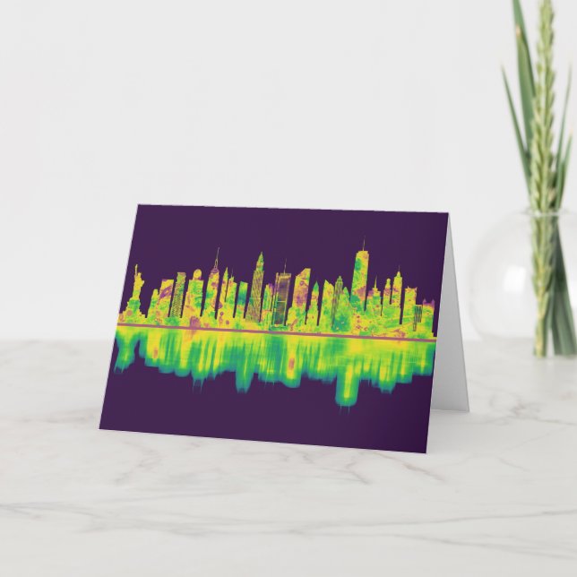 New York City Skyline Holiday Card (Front)