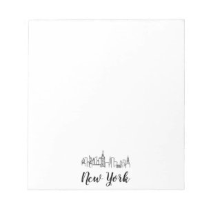 New York City Skyline Illustration Notepad