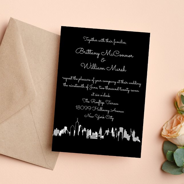 New York City Skyline Invitation (New York City Skyline Wedding Invitations)