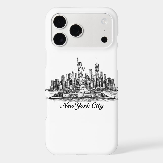 New York City Skyline Line Art Illustration (Back)