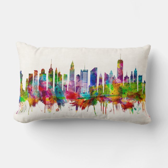 New York City Skyline Lumbar Cushion (Front)