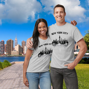 New York City Skyline Mens Grey T-Shirt