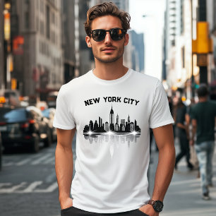 New York City Skyline Mens White T-Shirt