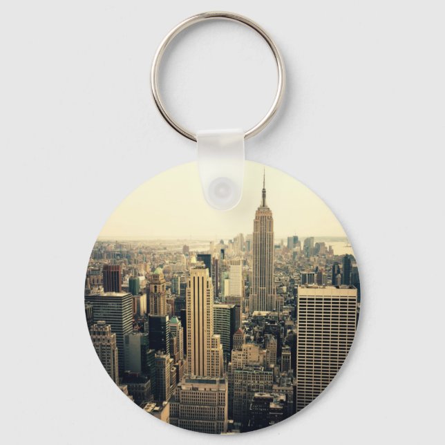 New York City Skyline Midtown Key Ring (Front)
