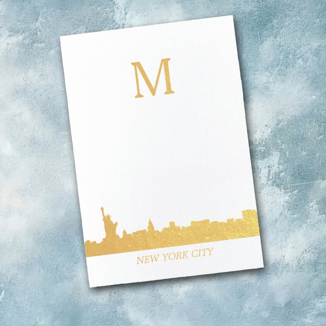 New York City Skyline Monogram Foil Card (Creator Uploaded)