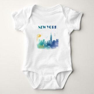 New York City Skyline NYC Travel America Liberty Baby Bodysuit