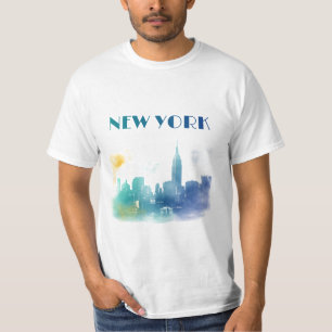 New York City Skyline NYC Travel America Liberty T-Shirt