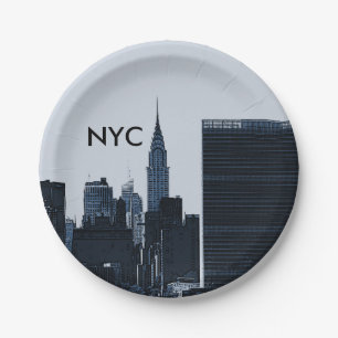 New York City Skyline Paper Plates