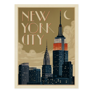 New York City Skyline Postcard