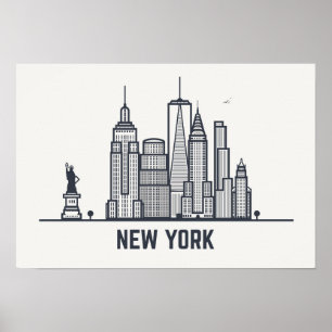 New York City Skyline Poster