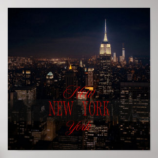 New York City Skyline Poster – Modern Wall Art Pri