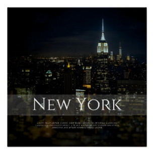 New York City Skyline Poster – Modern Wall Art Pri