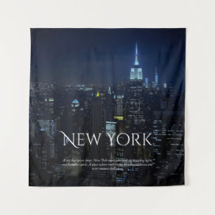 New York City Skyline Poster – Modern Wall Art Pri Tapestry