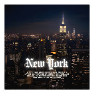 New York City Skyline Poster Template