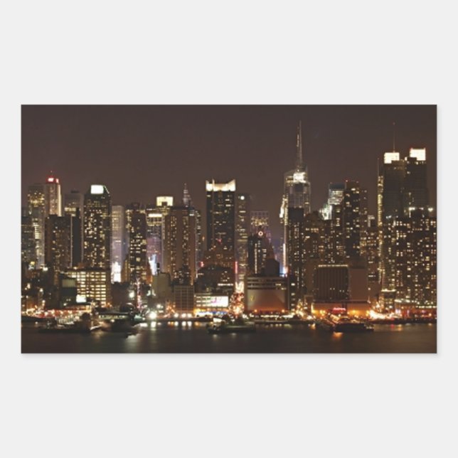 New York City Skyline Rectangular Sticker (Front)