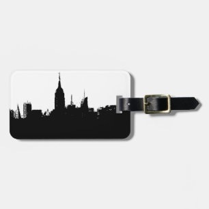 New York City Skyline Silhouette Luggage Tag